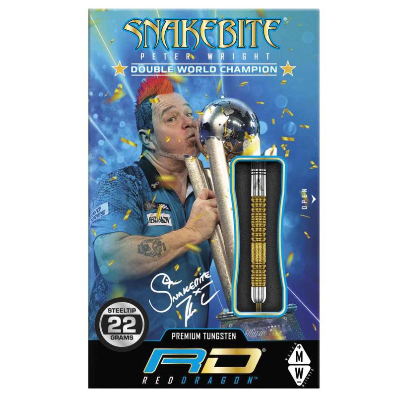 Peter Wright Snakebite Double World Champion SE Gold Plus Steel - 22g