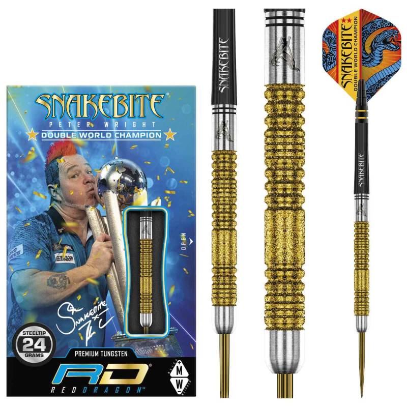 Peter Wright Snakebite Double World Champion SE Gold Plus Steel - 24g